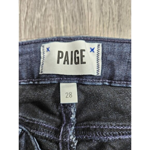 Paige Jeans Womens 28 Blue Verdugo Ankle Skinny Stretch Denim Dark Wash Classic - Picture 5 of 13